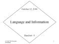 Language and Information PowerPoint PPT Presentation