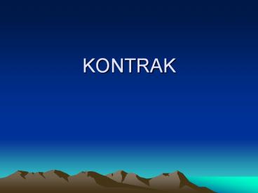 KONTRAK