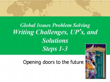 Global Issues Problem Solving Writing Challenges, UP