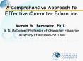 A Comprehensive Approach to Effective Character Education PowerPoint PPT Presentation