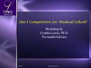 Am I Competitive for Medical School?