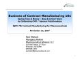 Business of Contract Manufacturing 101 PowerPoint PPT Presentation