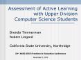 Assessment of Active Learning with Upper Division Computer Science Students PowerPoint PPT Presentation