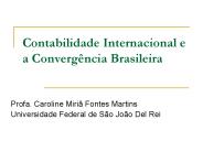 Contabilidade Internacional e a Converg