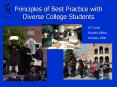 Principles of Best Practice with Diverse College Students PowerPoint PPT Presentation