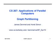 CS 267: Applications of Parallel Computers Graph Partitioning