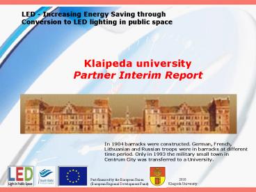 PPT – LED - Increasing Energy Saving through Conversion to LED lighting ...