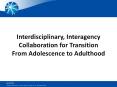 Interdisciplinary, Interagency Collaboration for Transition From Adolescence to Adulthood PowerPoint PPT Presentation