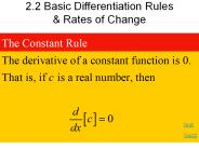 2.2 Basic Differentiation Rules