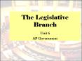 The Legislative Branch PowerPoint PPT Presentation
