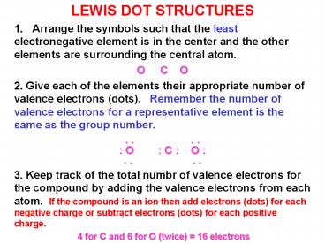 LEWIS DOT STRUCTURES