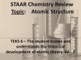 STAAR Chemistry Review Topic:  Atomic Structure PowerPoint PPT Presentation