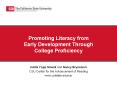 Promoting Literacy from Early Development Through College Proficiency PowerPoint PPT Presentation