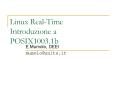 Linux Real-Time Introduzione a POSIX1003.1b PowerPoint PPT Presentation