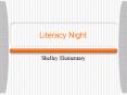 Literacy Night PowerPoint PPT Presentation