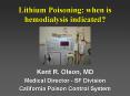 Lithium Poisoning: when is hemodialysis indicated? PowerPoint PPT Presentation