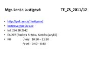 Mgr. Lenka Lustigov