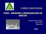 TEMA : EROSION y DEGRADACION DE SUELOS