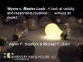 Wyers v. Master Lock: A look at validity and reasonable royalties . . . without an expert. PowerPoint PPT Presentation