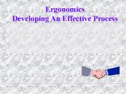 Ergonomics Developing An Effective Process