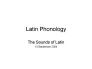 Latin Phonology