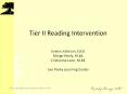 Tier II Reading Intervention PowerPoint PPT Presentation