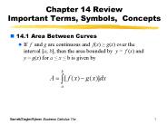 Chapter 14 Review Important Terms, Symbols, Concepts