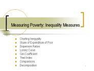 Measuring Poverty: Inequality Measures