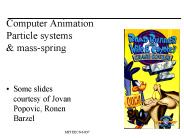 Computer Animation Particle systems