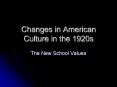 Changes in American Culture in the 1920s PowerPoint PPT Presentation