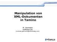 Manipulation von XML-Dokumenten in Tamino