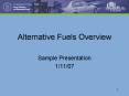 Alternative Fuels Overview PowerPoint PPT Presentation