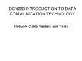 DCN286 INTRODUCTION TO DATA COMMUNICATION TECHNOLOGY PowerPoint PPT Presentation