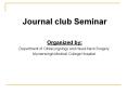 Journal club Seminar PowerPoint PPT Presentation