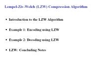 Lempel-Ziv-Welch (LZW) Compression Algorithm