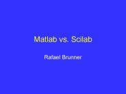 Matlab vs. Scilab