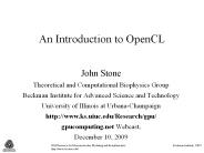 An Introduction to OpenCL