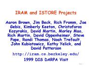 IRAM and ISTORE Projects