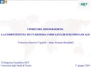 I PORTI DEL MEZZOGIORNO.