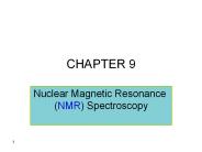 Nuclear Magnetic Resonance  (NMR) Spectroscopy