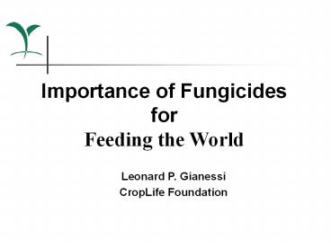 Importance of Fungicides