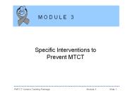 PMTCT Generic Training Package Module 3 Slide 1