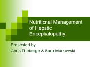 Nutritional Management of Hepatic Encephalopathy