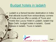 Budget hotels in ladakh