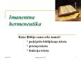 Imanentna hermeneutika PowerPoint PPT Presentation