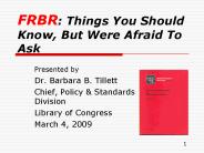 FRBR: Things You Should Know, But Were Afraid To Ask