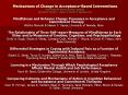 Mechanisms of Change in Acceptance-Based Interventions Chair: Evan M. Forman, Drexel University Discussant: Steven C. Hayes, University of Nevada, Reno PowerPoint PPT Presentation