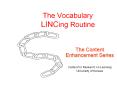The Vocabulary LINCing Routine PowerPoint PPT Presentation