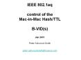 IEEE 802.1aq control of the Mac-in-Mac Hash/TTL B-VID(s)  Jan 2011 PowerPoint PPT Presentation