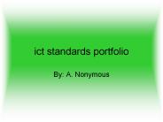 ict standards portfolio